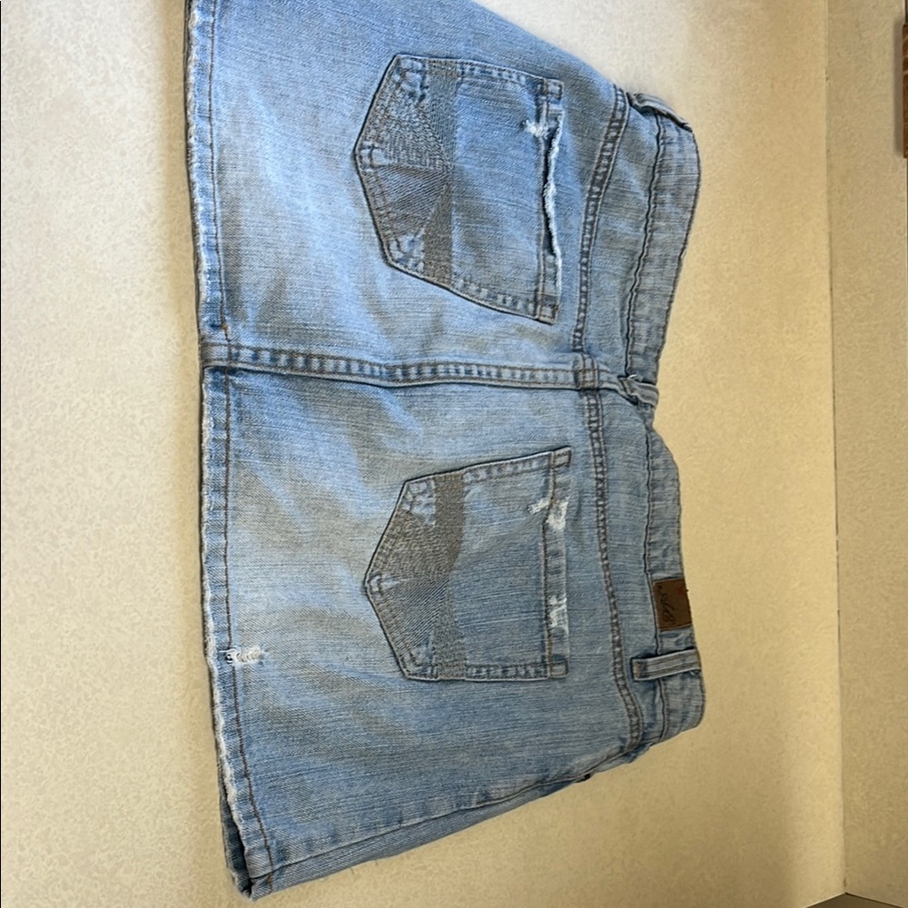 Denim Blue Women's Short Skirt - Picture 4 of 5